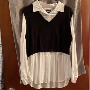 Shirt with short black vest